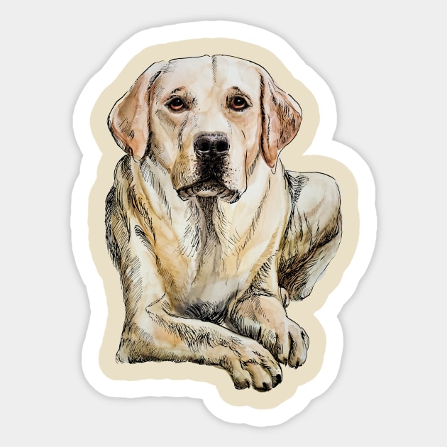 Labrador Sticker by VicaVeresk